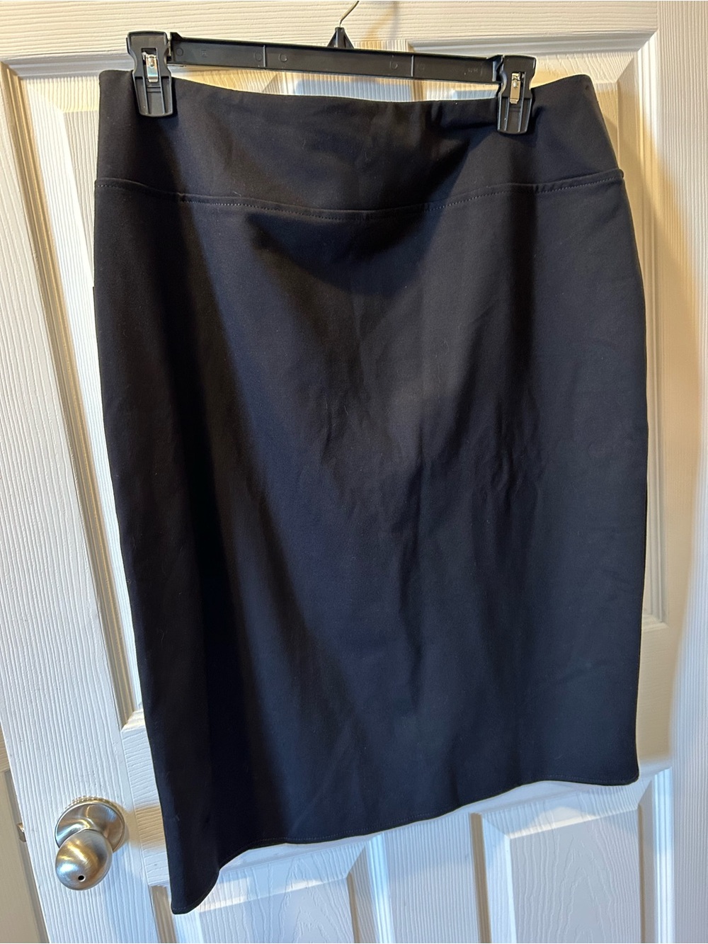 Worthington XL Black Ponte Stretch Pencil Skirt w/Front Slit NWT - Picture 6 of 6